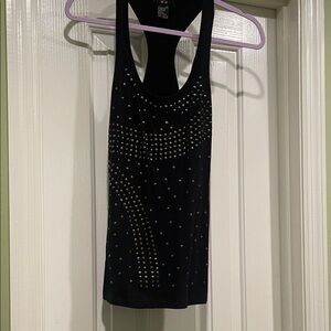 Black Studded Women's Tank Top